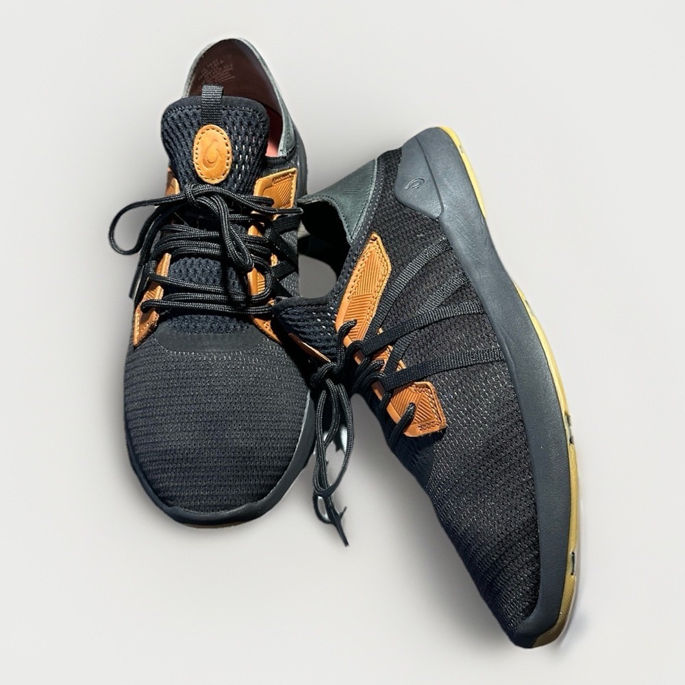 Olukai Men'S Mio Li Athletic Shoes Lava Rock 10.5 Black Tan Training Gym Surf